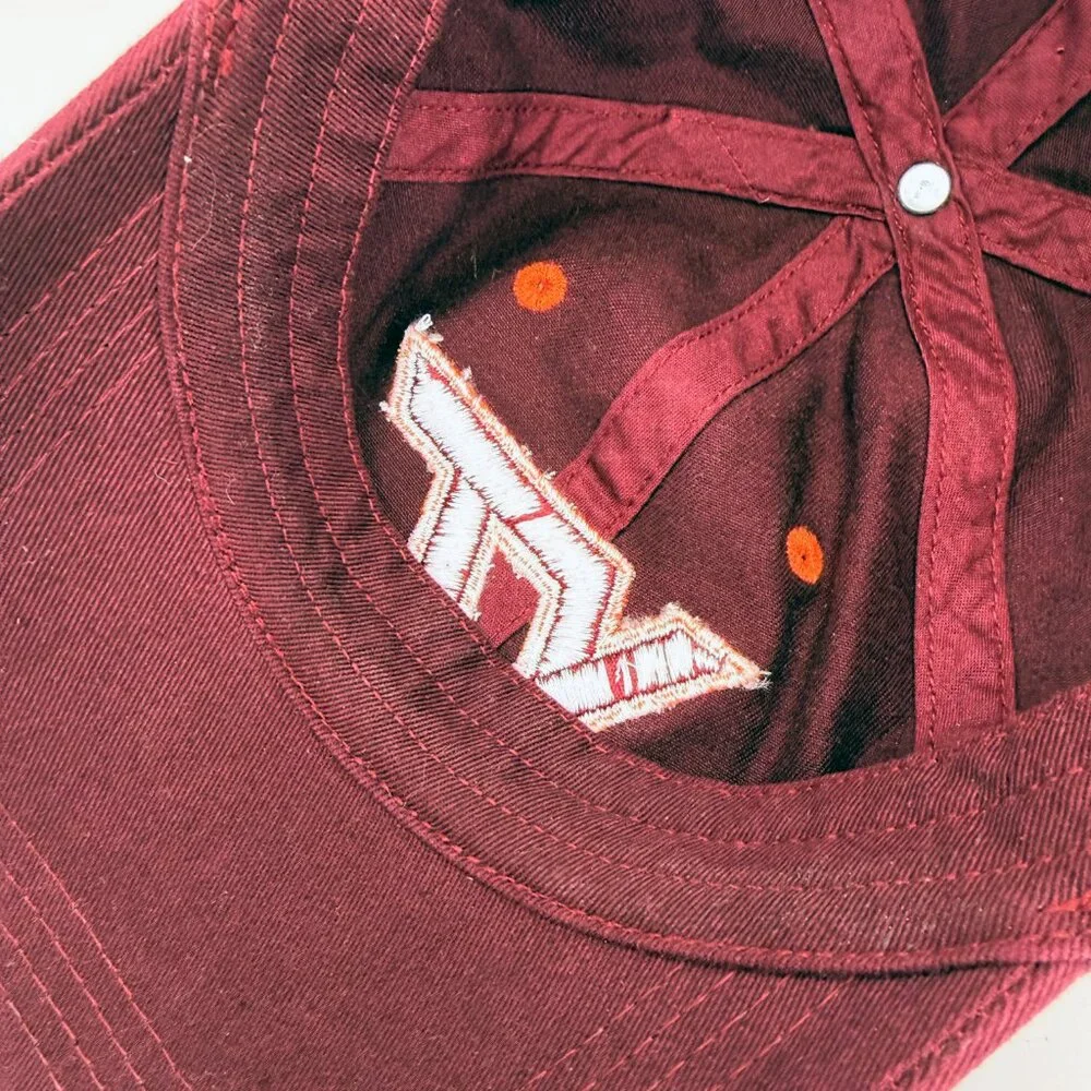 Virginia Tech Hokies Maroon & Orange VT Logo Adjustable Hat